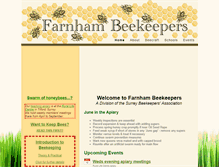 Tablet Screenshot of farnhambeekeepers.org.uk